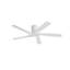 Ventilateur de plafond encastré 54 po 6 vitesses 5 pales en bois sculpté à profil bas, finition blanc satiné -1355719439-1355719432-1355719434