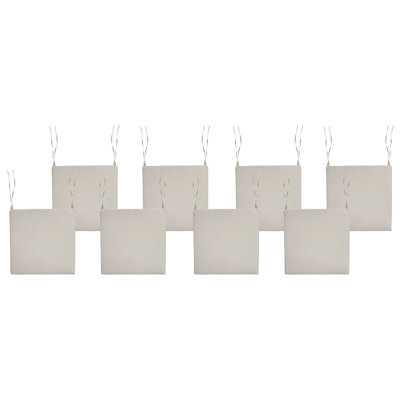 Set of 8 Garden Chair Cushions SASSARI PREMIUM 46 x 46 cm
