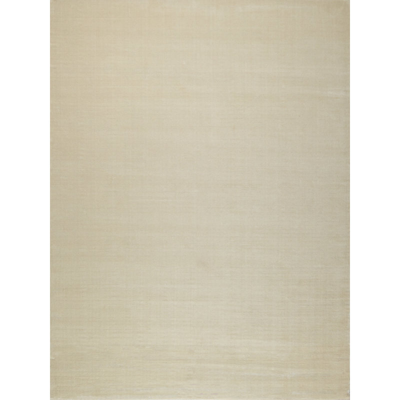 Velutto Hand Loomed Nylon Area Rug in Light Beige, Rectangle 4' x 6'