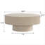 31.5" Modern Round Coffee Table With Solid Wood Groove Design For Living Room&Bedroom