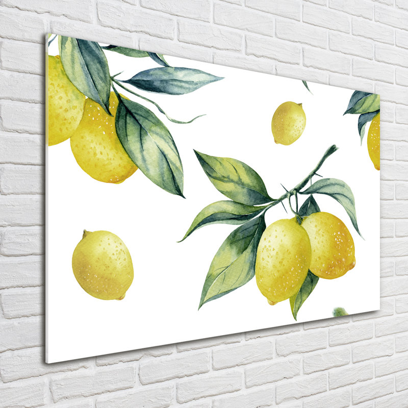 lemons 1 Piece Wall Art on Glass
