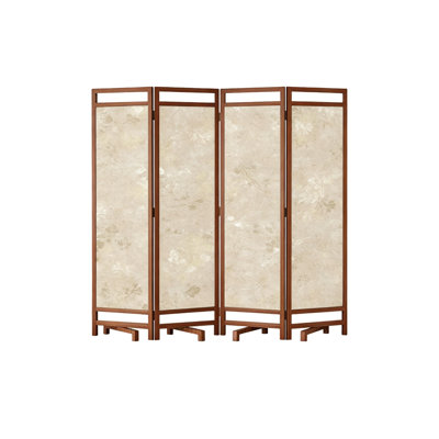 Paravent en bois massif de qualité supérieure avec cadre en bois naturel et base stable