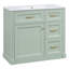 Meuble-lavabo de 36 pouces avec lavabo, armoire avec 4 tiroirs, porte à fermeture douce et tablette réglable, lavabo en céramique, meuble-lavabo moderne pour l'organisation de la salle de bain-224788334