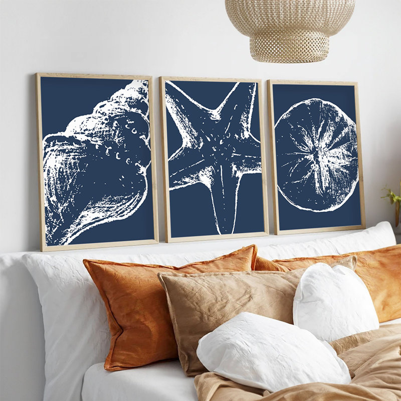Élégantes peintures décoratives en panneau de fibres à densité moyenne (3 pièces), cadre en bois massif, 8 po x 12 po | Art 100% MDF avec une épaisseur de 0,12 pouce | Parfait pour le salon, la chambre à coucher et le bureau, design élégant et contemporain
