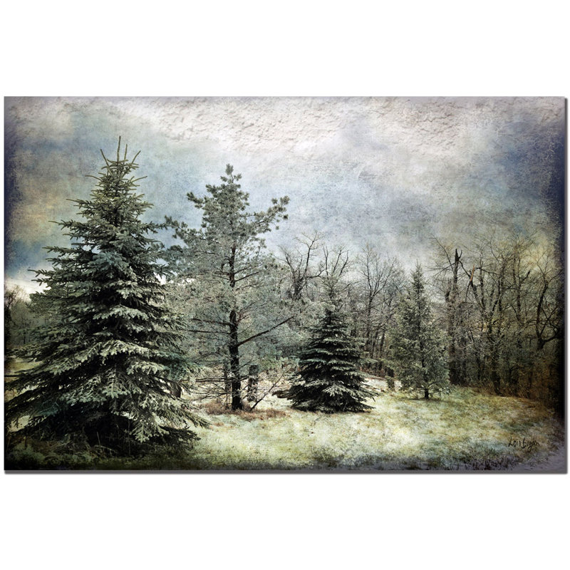 « frosty » par lois bryan, reproduction d’art sur toile tendue, H 14 po x l 19 po x P 2 po