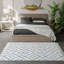 Tapis blanc en polyester / polypropylène tissé à la machine Kaze-965477818