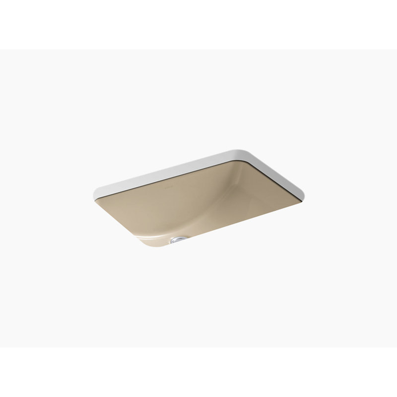 Ladena Vitreous China Rectangular Undermount Bathroom Sink, Mexican Sand