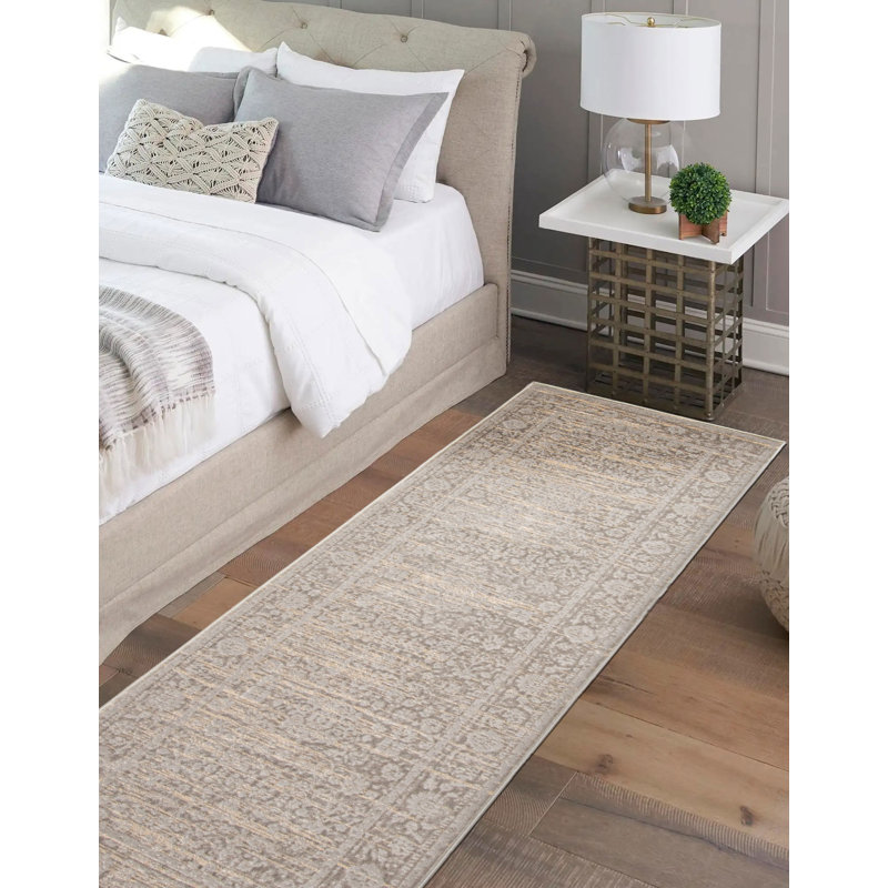 Morcant Oriental Gray Area Rug, Runner 2'8" x 8'2"