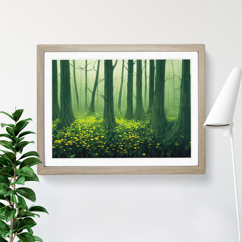 Spectacular Spring Forest - Framed Print, 46cm H x 64cm W, Oak Frame
