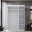 Carlton 3 Door Wardrobe - Matt White: Soft-Close Hinged Doors and Handleless Push-to-Open Feature-1238586443