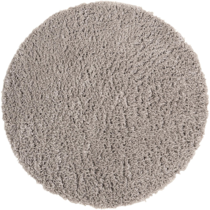 Tapis à poils longs Nickales, Rond 6 pi 7 po