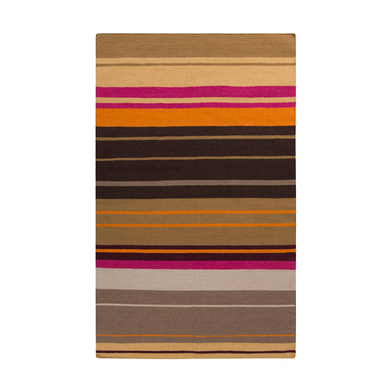 Wool Striped Indoor Rug, Rectangle 3'3" x 5'3"