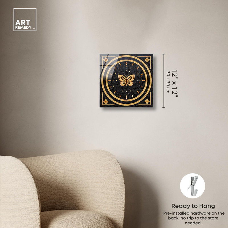 «Butterfly Mosaic Art» par Art Remedy, H 12 po x l 12 po