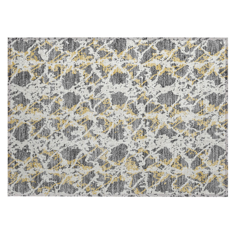 Aquaisha Flatweave Abstract Indoor / Outdoor Rug, Rectangle 1'8" x 2'6"