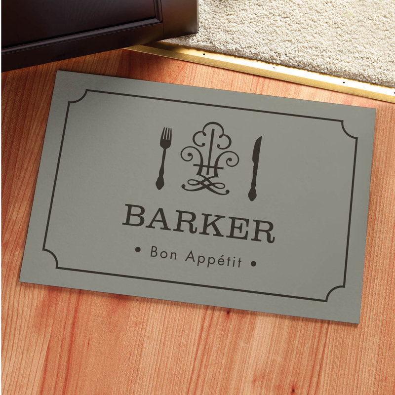 Cullerton Non-Slip Outdoor Doormat, Grey