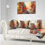 Brun artistique - coussin abstrait imprimé-30030505-30030508