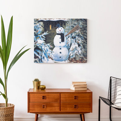 «Winter Snowman», impression sur toile tendue