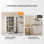 Armoire de rangement 59 po avec 2 portes et 2 tablettes réglables