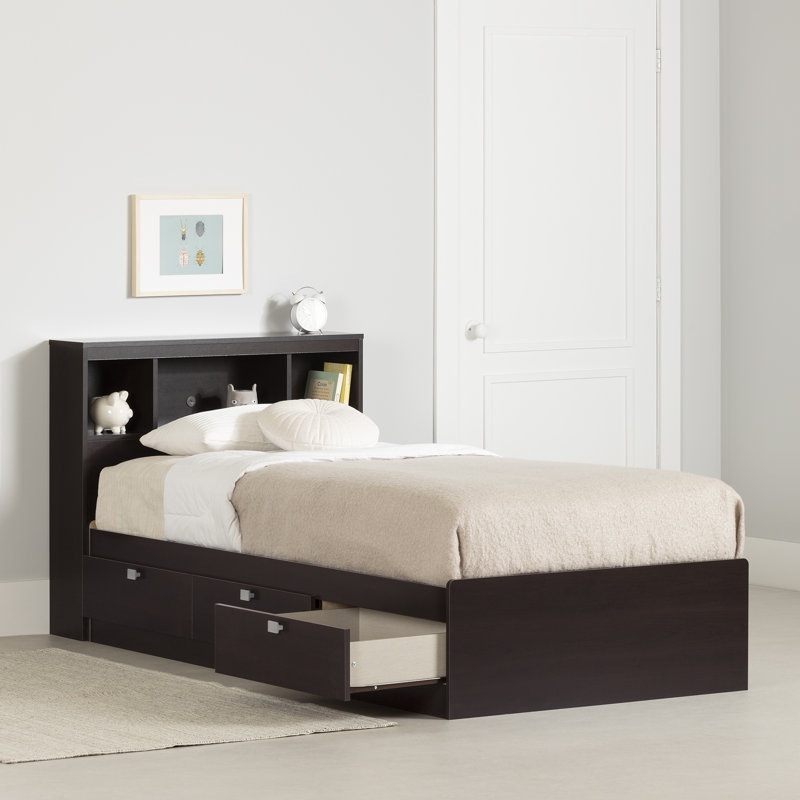 Lit matelot simple avec tiroirs Spark, Chocolat