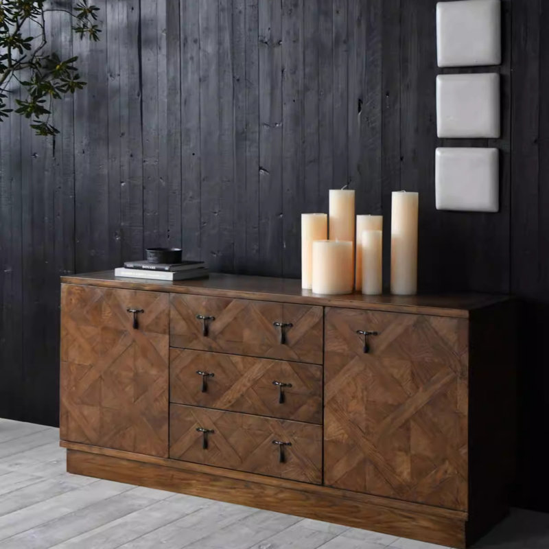 Buffet de style artistique rétro, 33.86" H x 62.99" W x 15.75" D