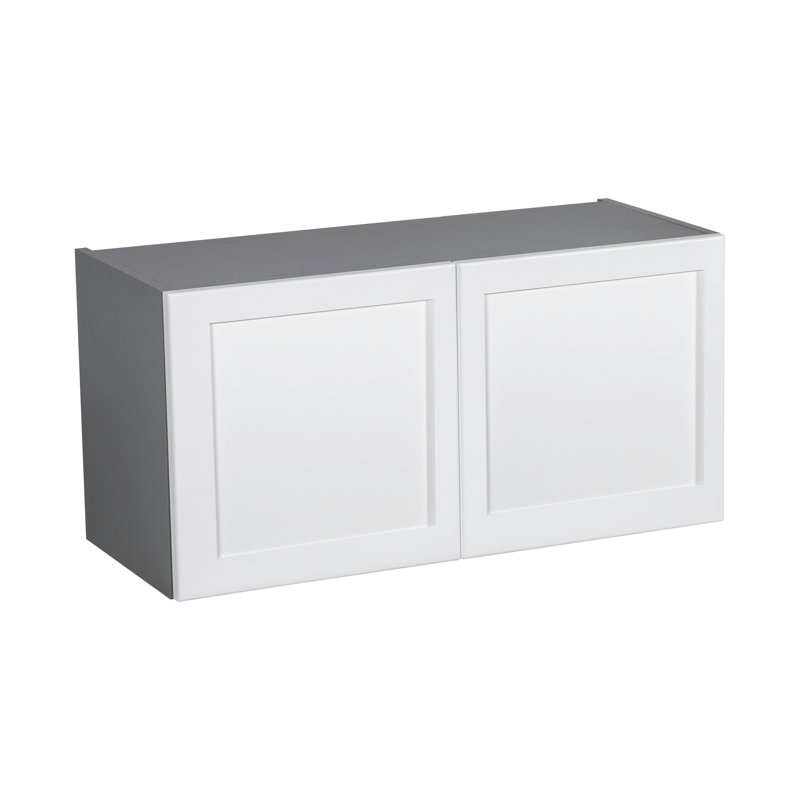 Armoire murale ouverte en panneau de particules l 24 po x P 12 po x H WALLKITCHENS , H 18 po x l 24 po, Blanc mat