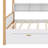 Wooden House Bed With Original Wood Colored Frame Trundle And Bookshelf Storage Space For Children Or Guest Room