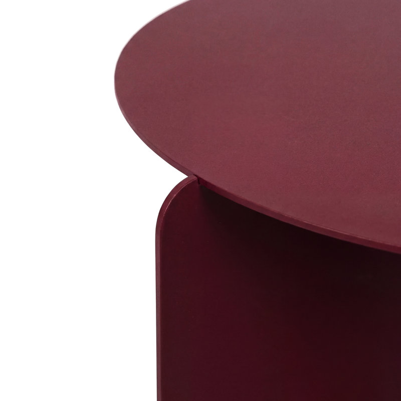 SALSA Pedestal End Table, Burgundy