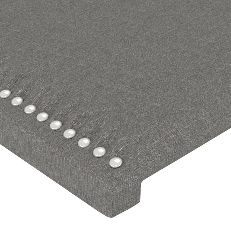 Headboard, 88cm H x 203cm W x 23cm D, Dark Grey Fabric