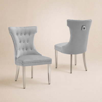 Haikey 19.49'' H Tufted Velvet Upholstered Side Chair