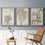 «Sepia Exotic Plants IV», ensemble de 3 peintures sur toile encadrées-595440738-595440741