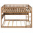 Full over Full Bunk Bed with Storage Shelf, Color-Changing Lights & Pegboard for Teens and Adults, Brown-1877179446-1877179445