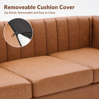 Andenne Andenne 89'' Velvet Living Room Sofa