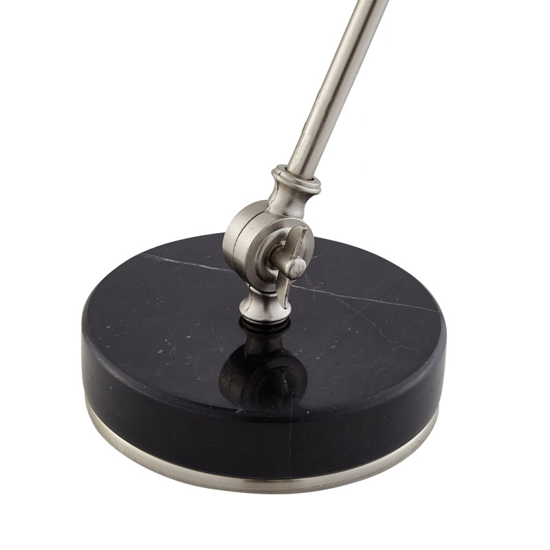 Lampe de bureau en métal Vale, gris, Noir