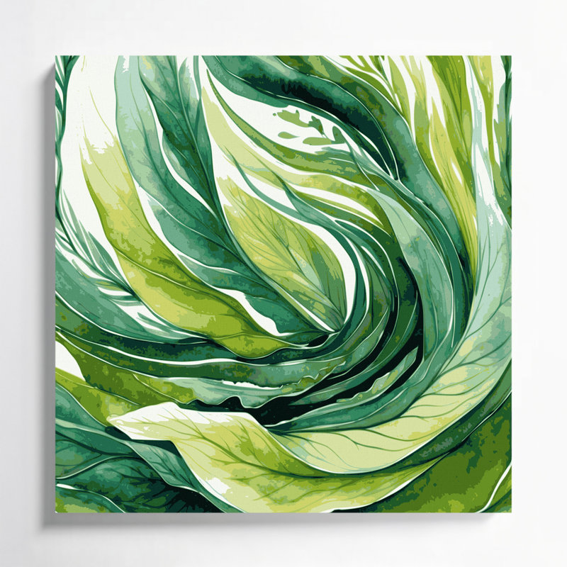 Art mural sur toile vert