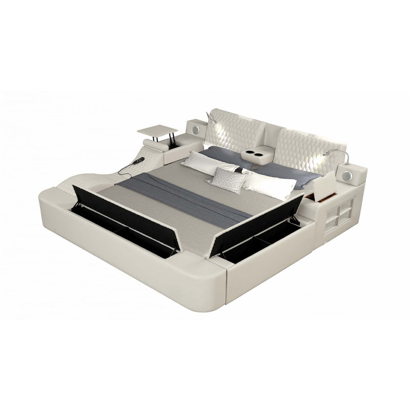 Lit multifonctionnel intelligent en bois (lit seulement)