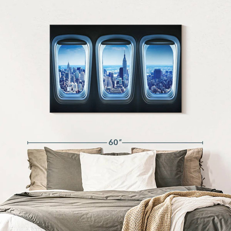 Mehar NY From Plane Window, 30" H x 45" W