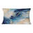 Blue And Gold Marble Clouds VIII - Fractals Printed Throw Pillow