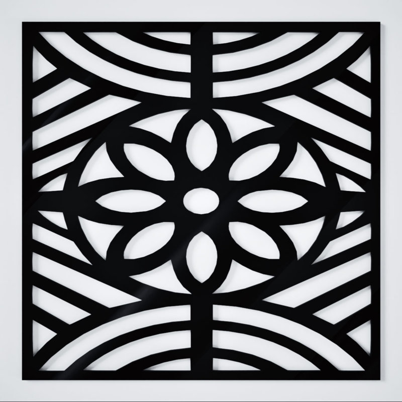 Panneaux muraux décoratifs en acrylique Hesperia, moyen, l 15 3/8 po x H 15 3/8 po x T 1/8 po, noir, Noir