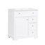 Meuble-lavabo 30 po avec comptoir, meuble-lavabo avec porte et deux tiroirs