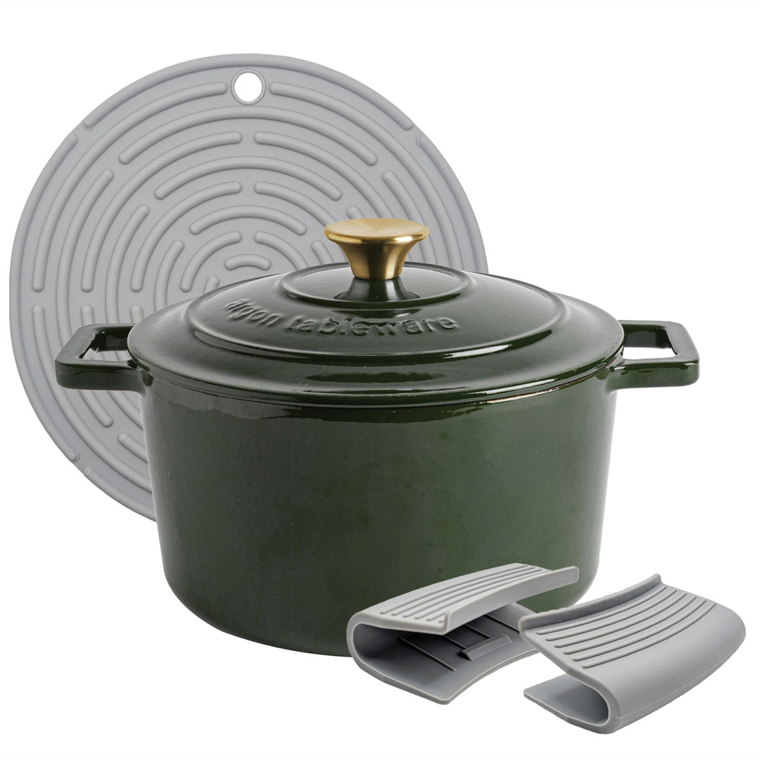 Argon Tableware - Round Cast Iron Casserole Dish