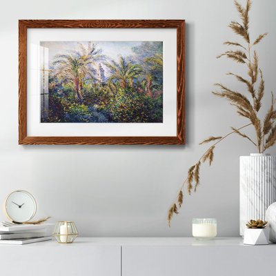 Jardin à Bordviera, effet du matin, 1884 - Reproduction encadrée rustique avec tableau mat
