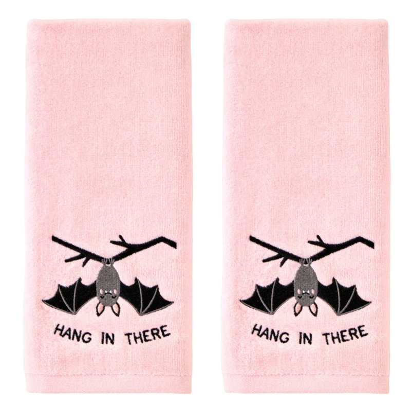 HANG IN THERE BAT EMB HAND-PINK