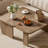 Modern Minimalist Coffee Table Set, Rectangle Coffee Table with Splicing Design, Multifunctional Combination Table for Living Room -1014373717