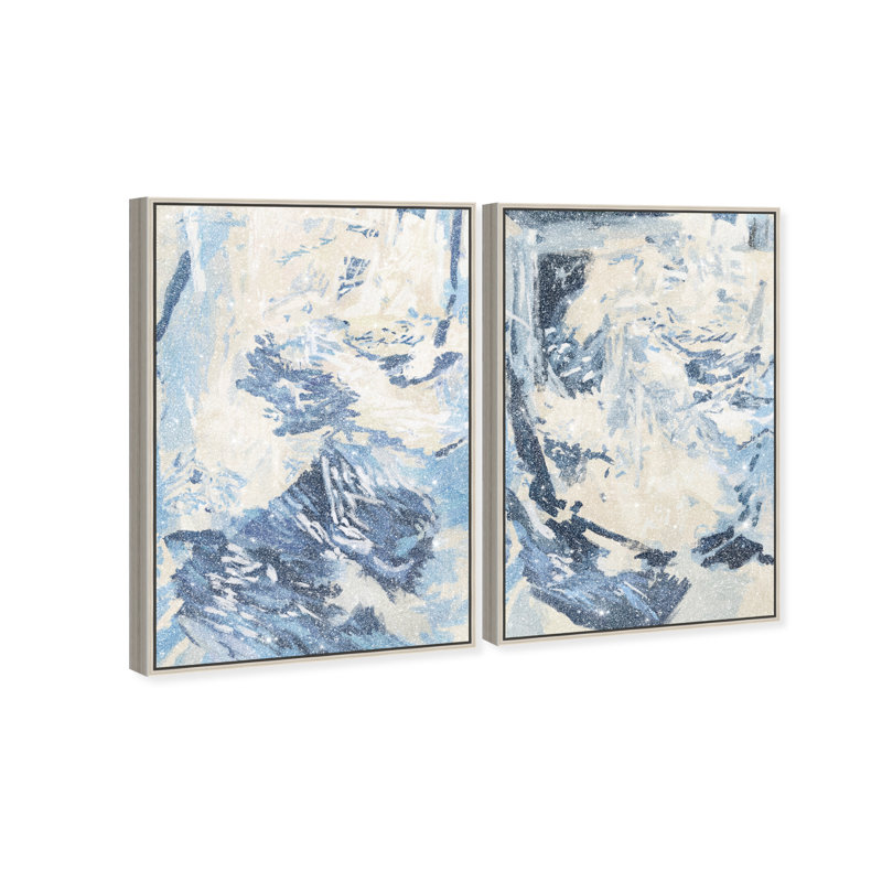 Coastal Feel Set Set by Oliver Gal, 37"H x 55"W, Silver Floater Frame
