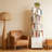 Rotating Bookshelf, 360 Degree Display 5 Tier Corner Bookshelf With Drawer For Small Space, Floor Standing Heise Storage Rack, Wood Narrow Book Shelf Organizer-890852709