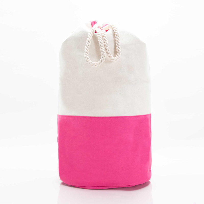 Canvas Laundry Duffel, Hot Pink