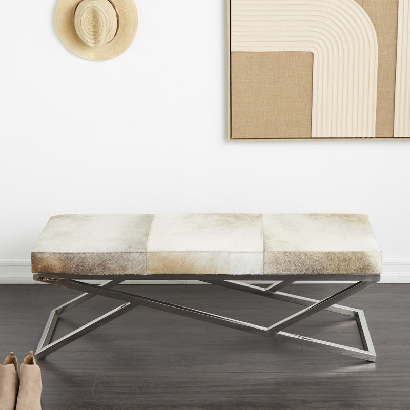 Banc en cuir véritable Cayden