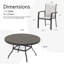 Ensemble de salle à manger 7 pièces, chaises de patio empilables et table ronde d'extérieur en métal 7 pièces-433269585-417904175