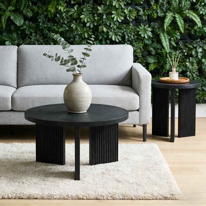 Table basse et table de bout, Noir
