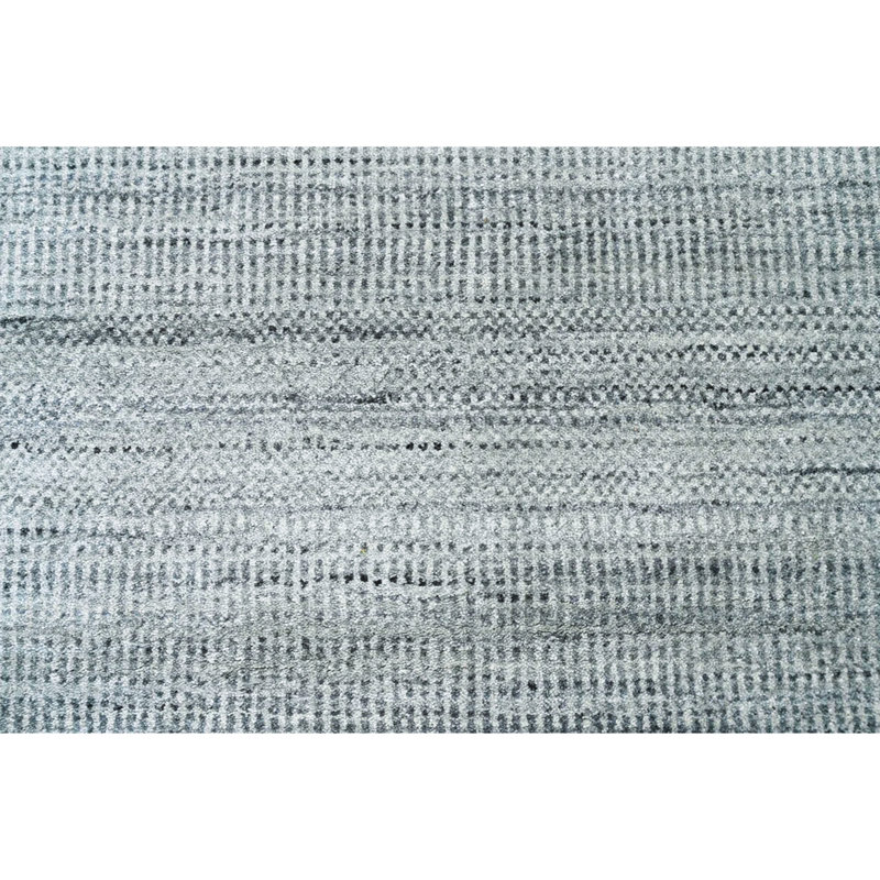 Tapis bleu clair et argent noué à la main de haute qualité, Rectangle de 10 pi x 14 pi